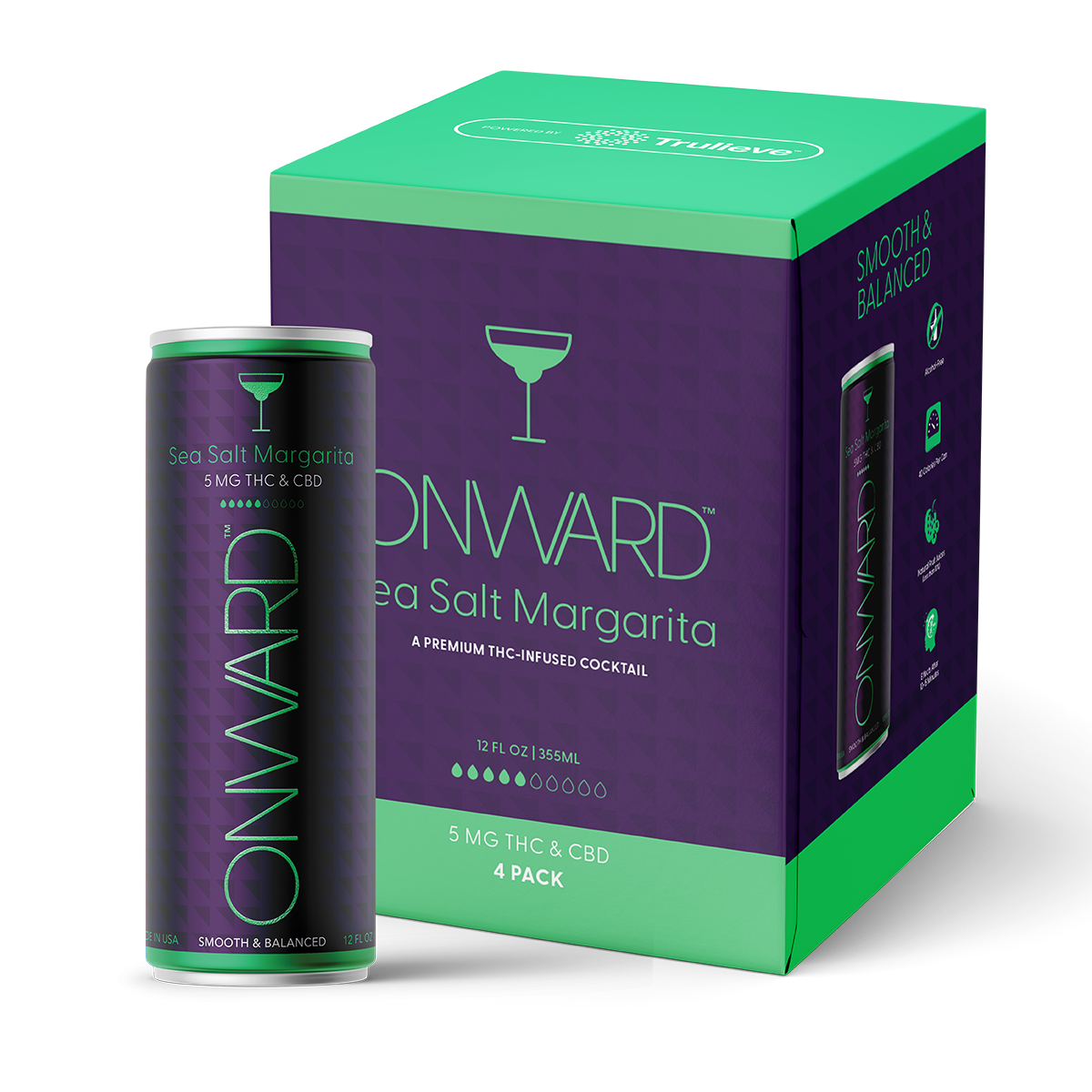 Onward Sea Salt Margarita Premium THC-Infused Cocktail