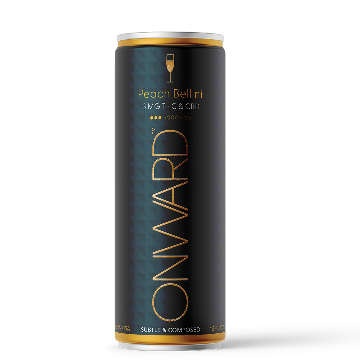 Onward Peach Bellini Premium THC-Infused Cocktail