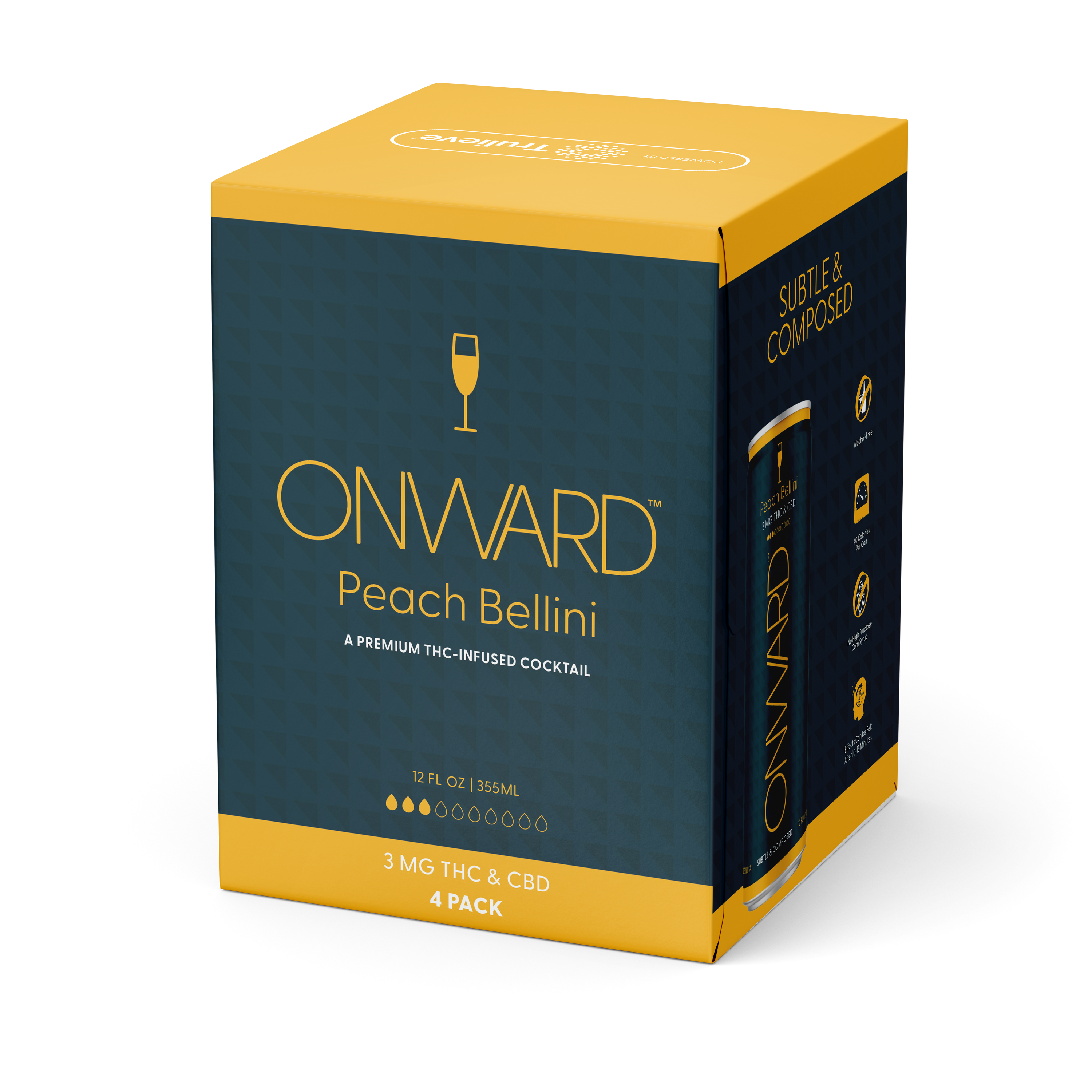 Onward Peach Bellini Premium THC-Infused Cocktail